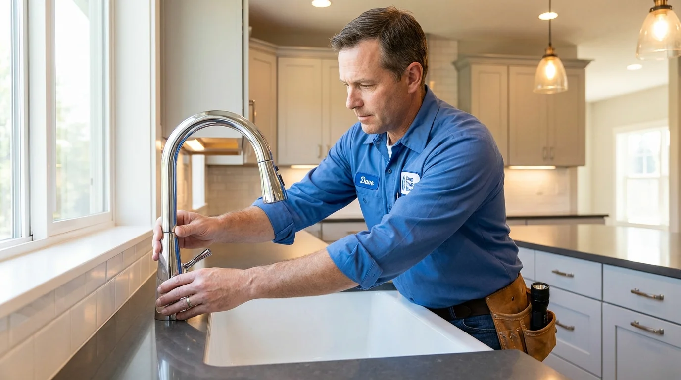 Kitchen faucet installation by Johns Plumbing LLC in Paulina